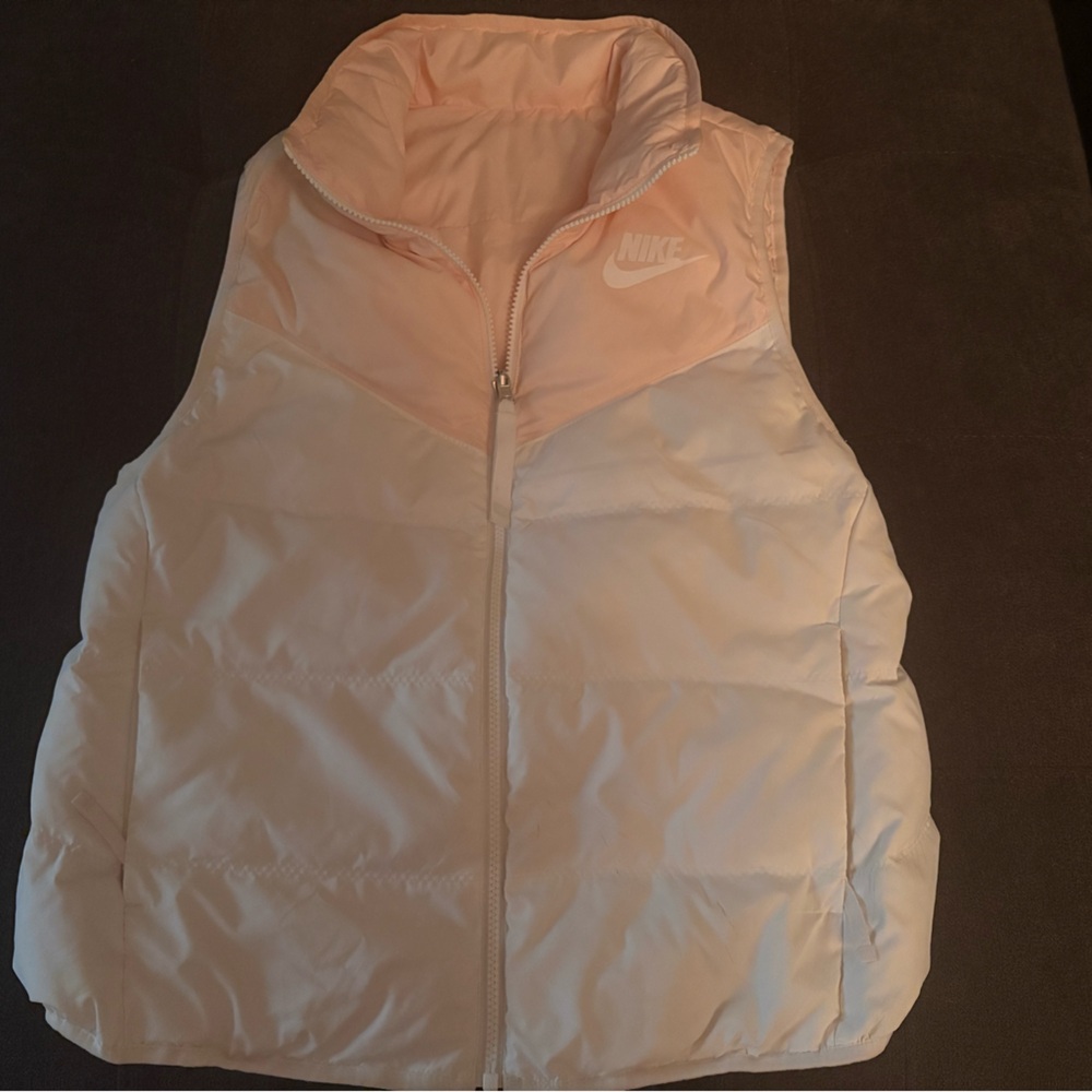 Nike Women's Light Pink and White Vest